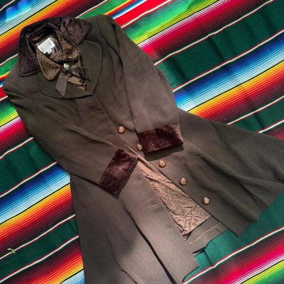 AMAZING STEAMPUNK COSPLAY choc brown vntg inspired coat! - Picture 1 of 11